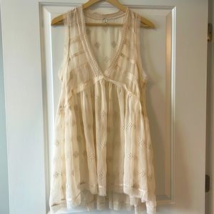 Brand New Free People sheer babydoll top.